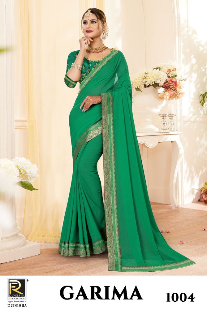 Ronisha Garima Exclusive Wear Wholesale Art Silk Saree Collection
